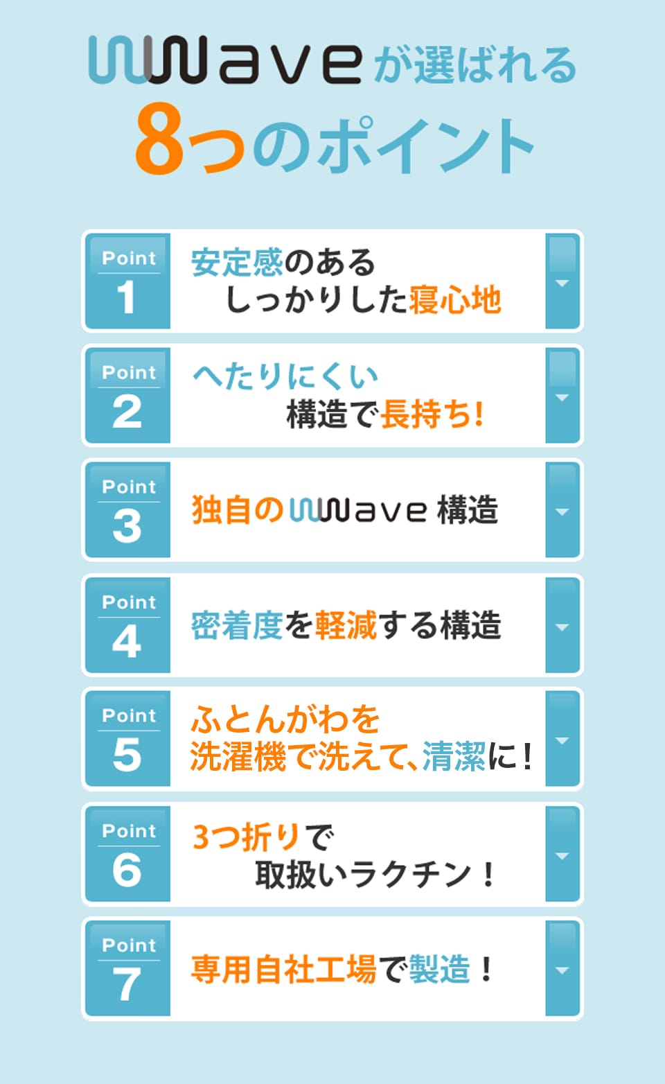 WWaveが選ばれる8つのポイント