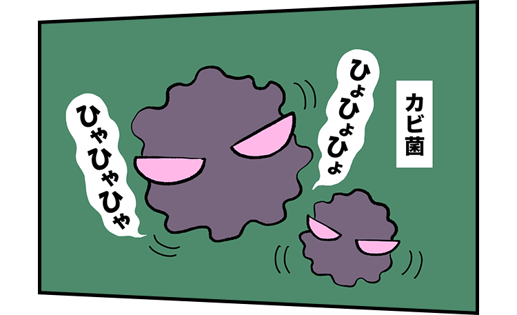 カビ菌「ひょひょひょ」「ひゃひゃひゃ」
