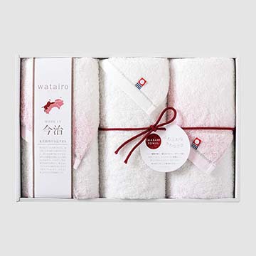 【母の日キャンペーン対象商品】【のし・包装対応可】watairo フェイスタオル３枚セット