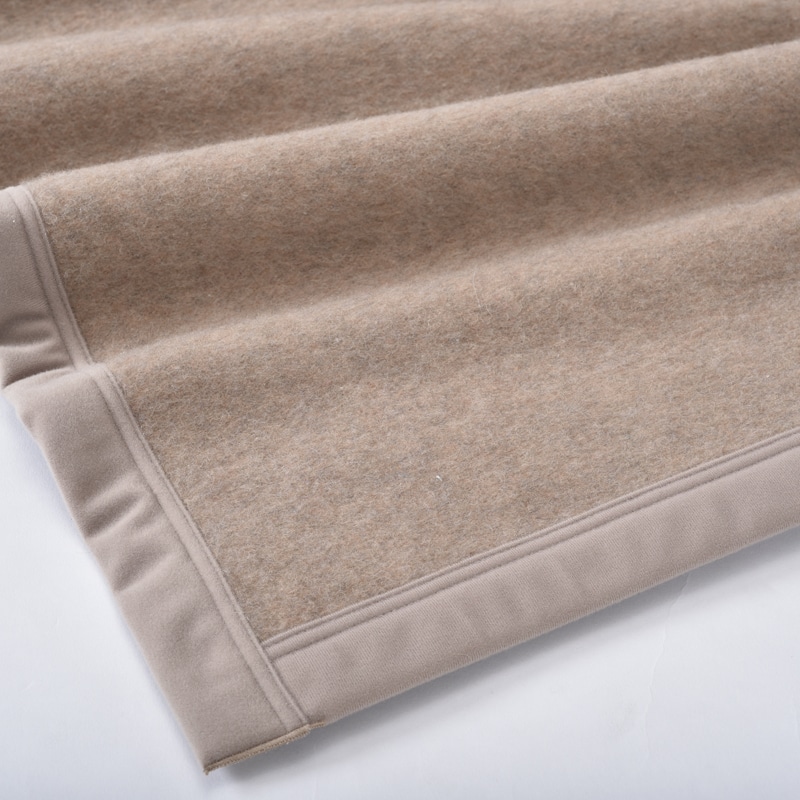 カシミヤ毛布:ベージュ シルクピローケース:ゴールド