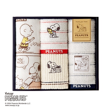 【母の日キャンペーン対象商品】【SNOOPY　スプリングキャンペーン】【のし・包装対応可】ピーナッツ タオルギフト フェイスタオル２枚 ウォッシュタオル２枚