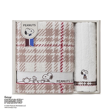 【母の日キャンペーン対象商品】【SNOOPY　スプリングキャンペーン】【のし・包装対応可】ピーナッツ タオルセット バスタオル1枚 フェイスタオル1枚