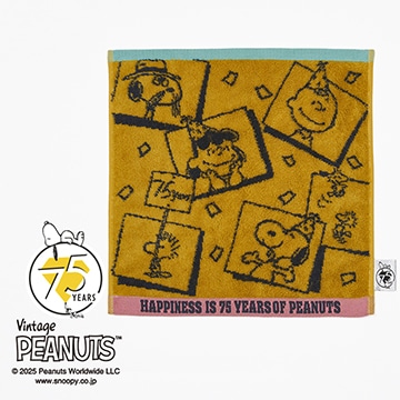ピーナッツ ウォッシュタオル<75周年記念アート>【クリスマスキャンペーン】【SNOOPYウィンターキャンペーン】
