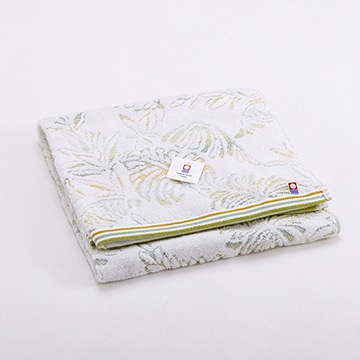 モンステラ柄 バスタオル(今治)