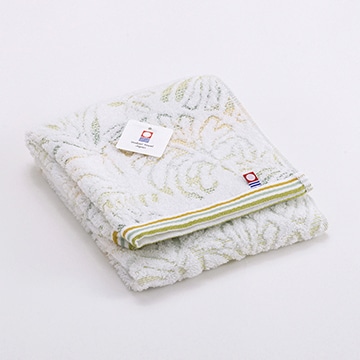 モンステラ柄 フェイスタオル(今治)