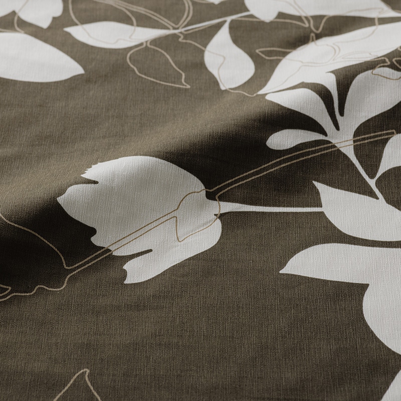 羽毛掛けふとん:寒色系 掛けふとんカバー:ベージュ