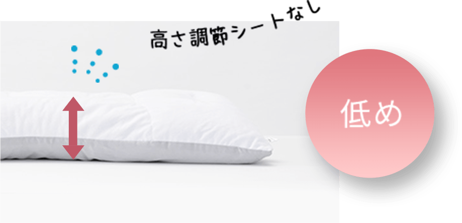 低め 高さ調整シートなし