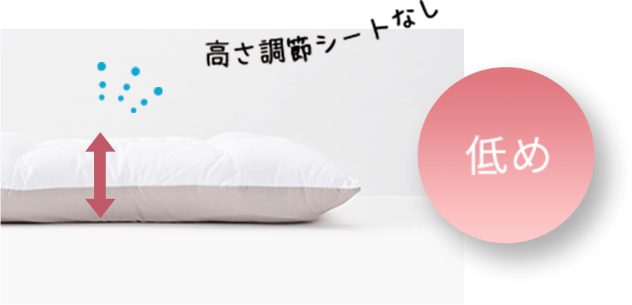 低め 高さ調整シートなし