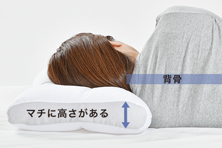 横向きで寝ても寝姿勢が安定イメージ写真