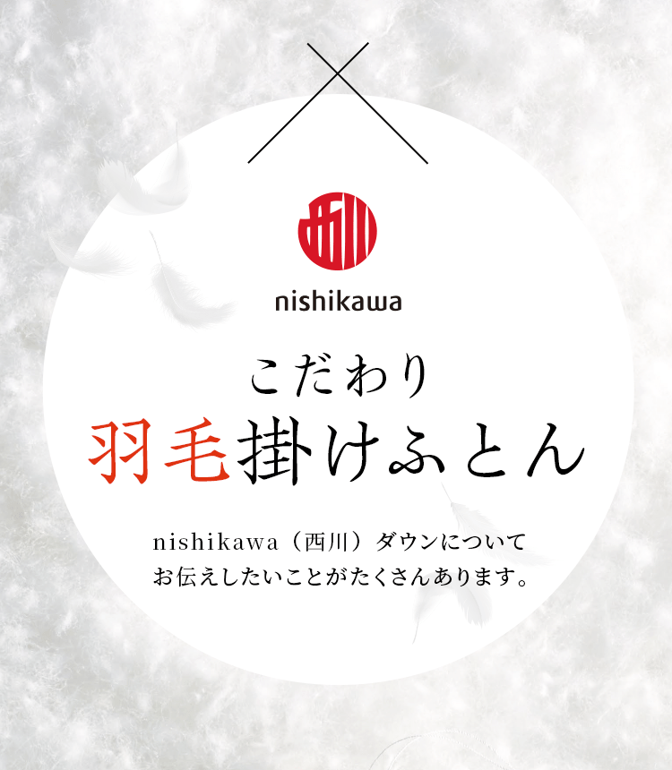 nishikawa（西川）のこだわり羽毛かけ布団 nishikawa（西川）ダウンについてお伝えしたいことがたくさんあります。